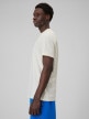 mini: Męski t-shirt z nadrukiem 4F 4FWSS26TTSHM3033 - kremowy (3)