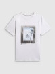 mini: Męski t-shirt z nadrukiem 4F 4FWSS26TTSHM3034 - biały (5)