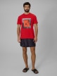 mini: Męski t-shirt z nadrukiem 4F 4FWSS26TTSHM3034 - czerwony (2)