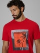 mini: Męski t-shirt z nadrukiem 4F 4FWSS26TTSHM3034 - czerwony (3)