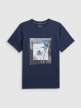 mini: Męski t-shirt z nadrukiem 4F 4FWSS26TTSHM3034 - granatowy (5)