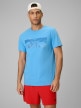  4F Męski tshirt z nadrukiem 4F 4FWSS26TTSHM3035  niebieski Niebieski