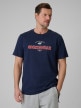  4F Męski tshirt z nadrukiem 4F 4FWSS26TTSHM3324  granatowy Granatowy