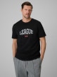  4F Męski tshirt z nadrukiem 4F 4FWSS26TTSHM3326  czarny Czarny