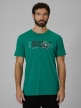  4F Męski tshirt z nadrukiem 4F 4FWSS26TTSHM3331  zielony Zielony