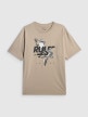 mini: Męski t-shirt z nadrukiem 4F 4FWSS26TTSHM3333 - beżowy (5)