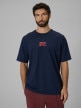 mini: Męski t-shirt z nadrukiem 4F 4FWSS26TTSHM3334 - granatowy (2)