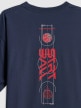 mini: Męski t-shirt z nadrukiem 4F 4FWSS26TTSHM3334 - granatowy (7)