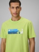 mini: Męski t-shirt z nadrukiem 4F 4FWSS26TTSHM3335 - limonkowy (3)