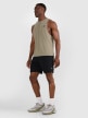 mini: Męski tank top treninowy 4F 4FWAW25TFSLM554 - oliwkowy (3)