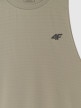 mini: Męski tank top treninowy 4F 4FWAW25TFSLM554 - oliwkowy (8)