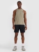 mini: Męski tank top treninowy 4F 4FWAW25TFSLM554 - oliwkowy (2)