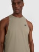 mini: Męski tank top treninowy 4F 4FWAW25TFSLM554 - oliwkowy (4)