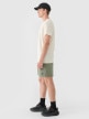 mini: Męskie spodenki casual 4F 4FRSS24TSHOM663 - oliwkowe (2)