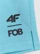 mini: Męskie spodenki plażowe boardshorty z filtrem UPF50+ 4FRSS26UBDSM256 - turkusowe (8)