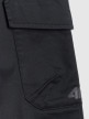 mini: Męskie spodnie casual cargo 4F 4FWAW25TTROM1210 - czarne (7)