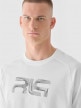 Męski t-shirt z nadrukiem 4F x Robert Lewandowski RL9SAW24TTSHM2189 - biały