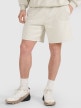 mini: Spodenki dresowe uniseks 4F 4FWSS25TSHOU544 - beżowe (3)