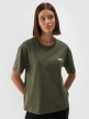 4F Damski tshirt z nadrukiem 4F 4FWAW24TTSHF1648  zielony Khaki