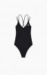 CHAMPION Damski kostium kąpielowy jednoczęściowy CHAMPION Rochester Swimming Suit Głęboka czerń 4