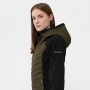 Damska kurtka puchowa pikowana COLUMBIA Powder Lite Hybrid Hooded Jacket - oliwkowa/khaki