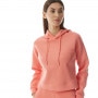 mini: Damska bluza dresowa nierozpinana z kapturem Guess New Alisa Hooded - koral (4)