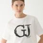 Damski t-shirt z nadrukiem Guess Sara - biały