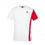T-shirt z nadrukiem uniseks LE COQ SPORTIF TRI Tee SS N°1 M - biały