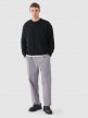 mini: Męska bluza nierozpinana bez kaptura Outhorn OTHWAW24TSWSM1910 - czarna (3)