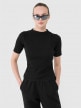 mini: Damski t-shirt basic Outhorn OTHWAW24TTSHF1757 - czarny  (1)