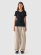 mini: Damski t-shirt basic Outhorn OTHWAW24TTSHF2342 - czarny (5)