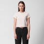 Damski t-shirt crop top Outhorn OTHWSS24TTSHF1478 - beżowy