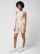 mini: Damskie spodenki casual Outhorn OTHWSS24TSHOF396 - beżowe (2)