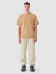 mini: Męski t-shirt basic Outhorn OTHWAW24TTSHM2434 - brązowy (5)