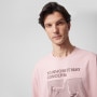 mini: Męski t-shirt oversize z nadrukiem Outhorn OTHWSS24TTSHM1501 - różowy (3)