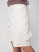 mini: Męskie spodenki jeansowe Outhorn OTHWSS24TSHOM403 - białe (2)