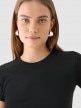 mini: Damski t-shirt basic Outhorn OTHWAW24TTSHF2137 - czarny (4)