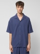mini: Męska koszulka muślinowa Outhorn OTHWSS24TSHIM067 - granatowa (7)