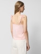 mini: Damski top gładki Outhorn OTHWSS24TSLEF087 - różowy (4)