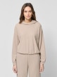 mini: Damska bluza dresowa nierozpinana z kapturem Outhorn OTHWSS24TSWSF1631 - beżowa (5)