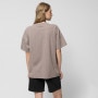 Damski t-shirt oversize z nadrukiem Outhorn OTHWSS24TTSHF1486 - brązowy