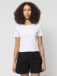 Damski t-shirt crop-top Outhorn OTHWSS24TTSHF1487 - biały