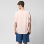 mini: Męski t-shirt oversize z nadrukiem Outhorn OTHWSS24TTSHM1504 - łososiowy (4)