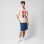 mini: Męski t-shirt oversize z nadrukiem Outhorn OTHWSS24TTSHM1504 - łososiowy (2)