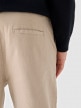 mini: Męskie spodnie casual tkaninowe Outhorn OTHWAW24TTROM1075 - beżowe (4)