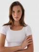mini: Damski t-shirt basic Outhorn OTHWAW24TTSHF2370 - biały (3)