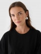 mini: Damski t-shirt basic Outhorn OTHWAW24TTSHF1754 - czarny (3)