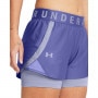 Damskie spodenki treningowe Under Armour Play Up 2-in-1 Shorts - fioletowe