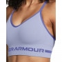 Biustonosz treningowy Under Armour UA Seamless Low Long Bra - fioletowy