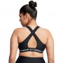 Biustonosz treningowy Under Armour Crossback Mid Bra - czarny